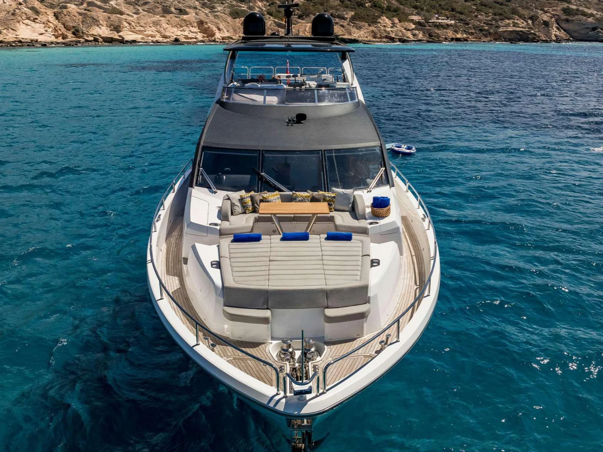 Aerial view of SEAWATER II cruising